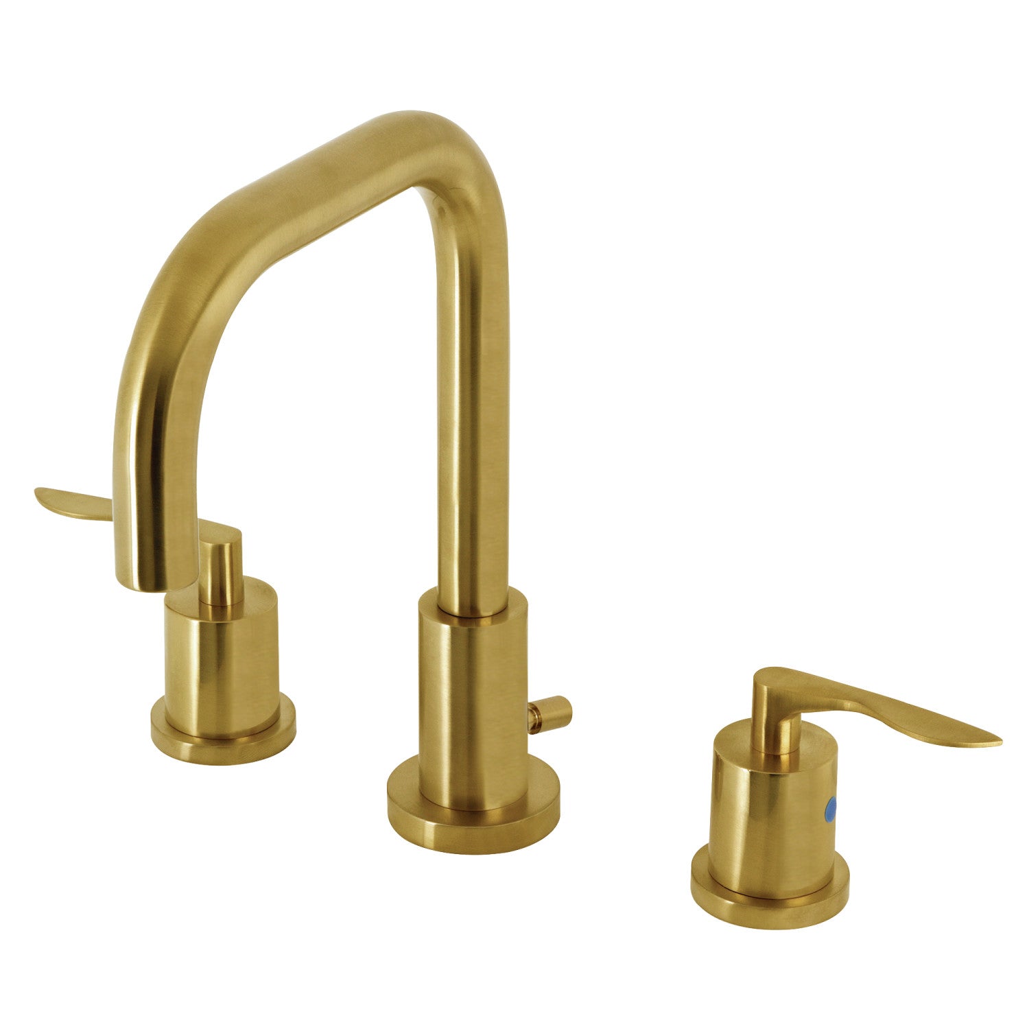 Kingston Tulare FSC8933SVL - Serena Widespread Bathroom Faucet with Brass Pop-Up, Brushed Brass — image 1